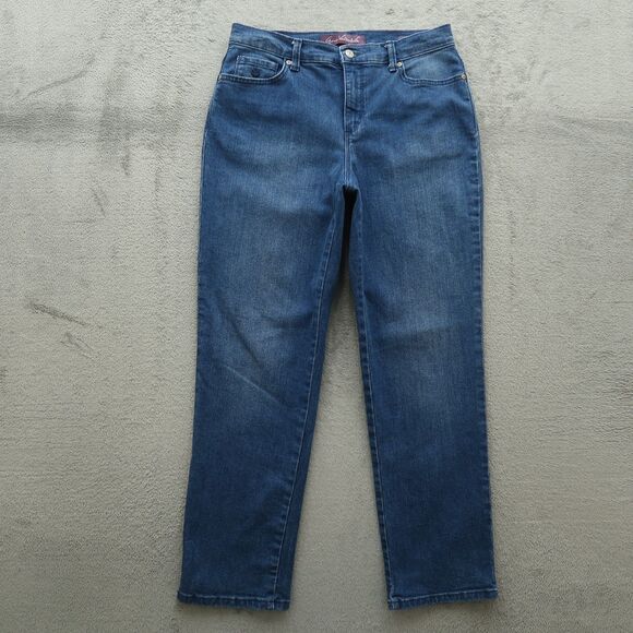Gloria Vanderbilt Jeans Women's 8 Short Blue Mid-Rise Amanda Straight 28" Inseam - Picture 1 of 16